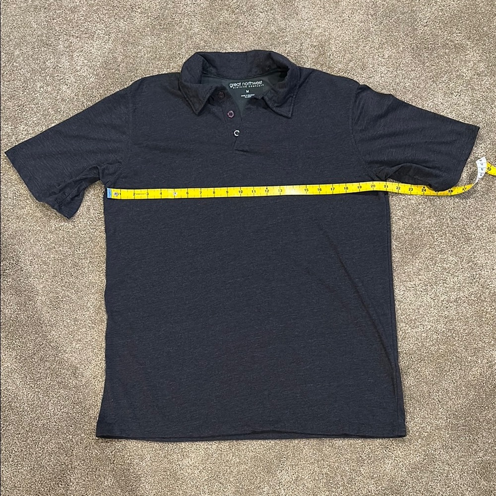 Great northwest Men's Black, dark gray Polo Shirt size M